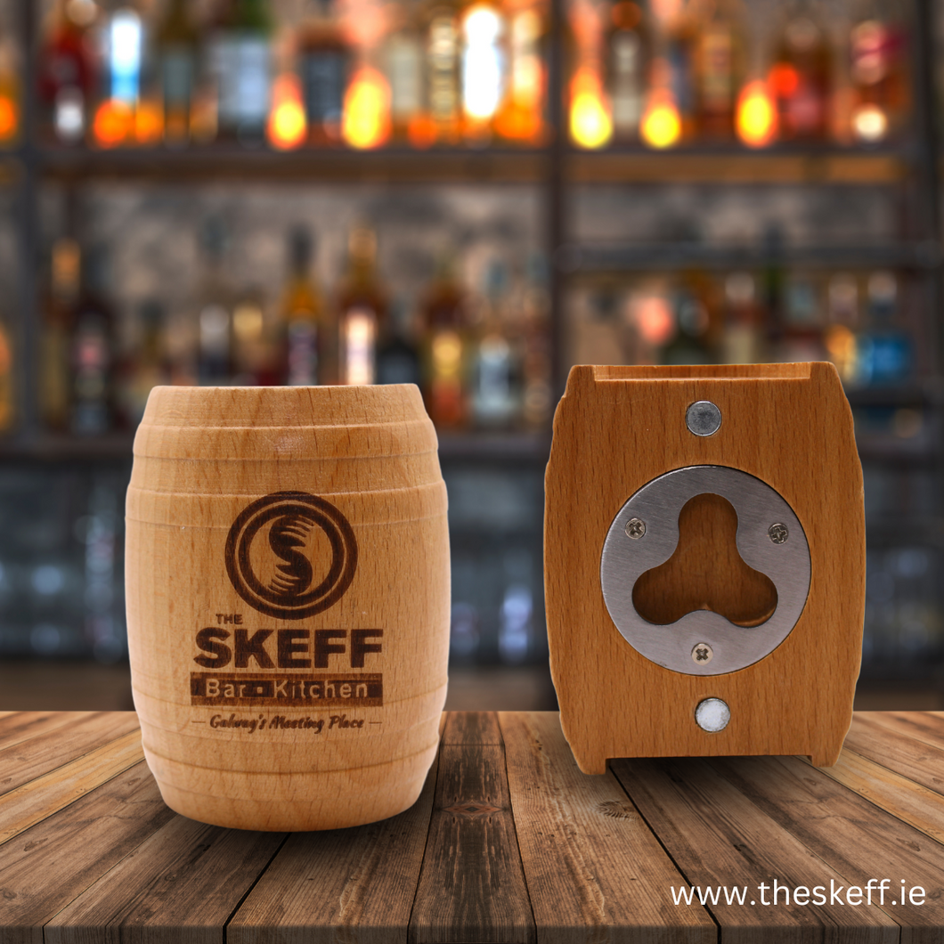 The Skeff Whiskey Barrel Bottle Opener (Fridge Magnet)